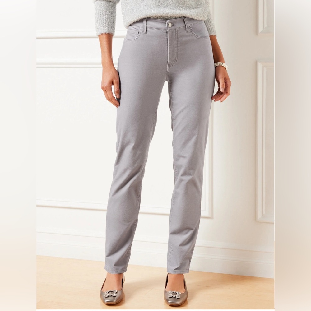 TALBOTS Velveteen Straight-Leg Pants